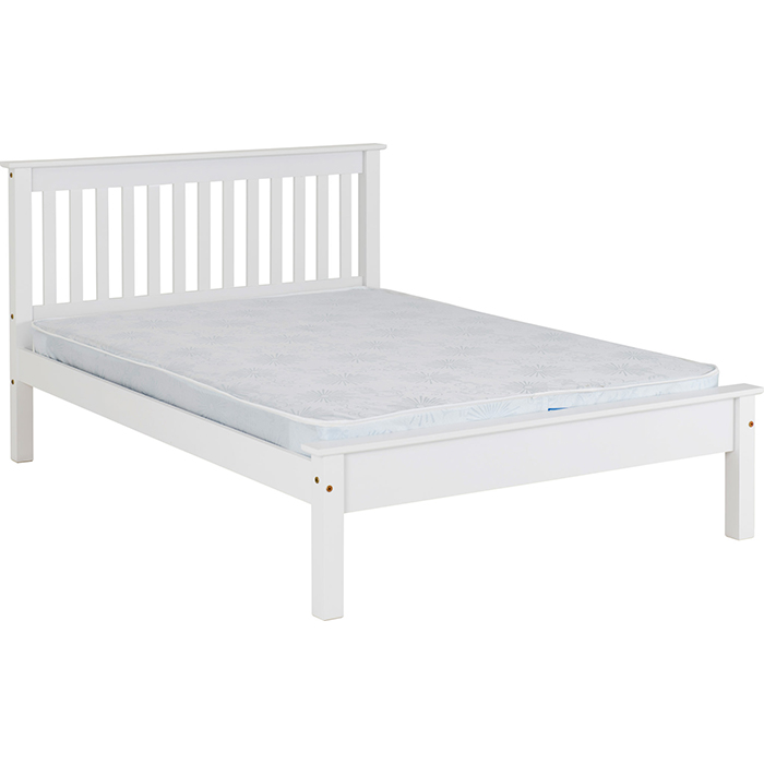 Monaco 5' Bed Low Foot End White - Click Image to Close